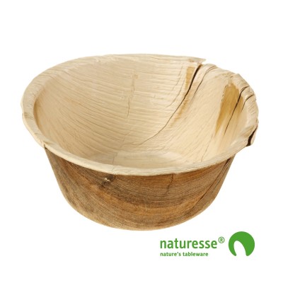 Palmeblad tallerken "Bowl" Round Ø142mm 500ml - 100 stk krt *