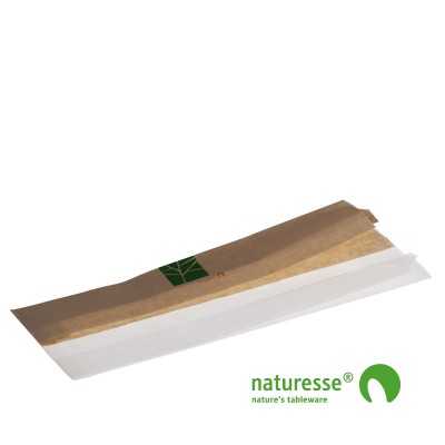 Sandwichpose i PaperWise/PLA, ½ - ½, 280x100x2x30mm - 500 stk krt