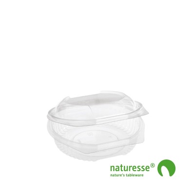 Bæger i PLA 600ml m hængslet låg 162x170x63mm - 50 stk pk