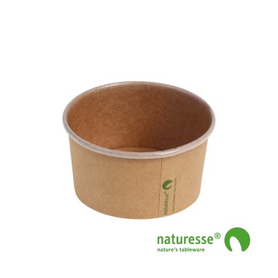 Karton krafted/PLA, Isbæger m logoprint, Ø96mm 240ml, FSC MIX - 1000 stk krt *