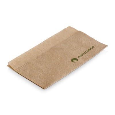 Papir, Serviet 1lags natur - m logo print, 320x330mm, novafold - 7200 stk krt