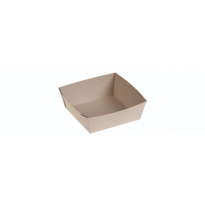 Bambuskarton, Takeaway box PLA coated, 115x115x40mm - 50 stk pk