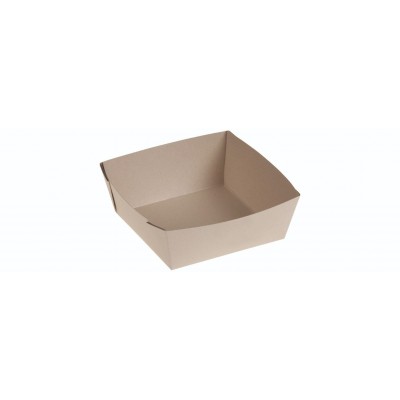 Bambuskarton, Takeaway box PLA coated, 155x155x50mm - 50 stk pk