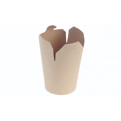 Bambuskarton, Chinabox PLA coated, 700ml/26oz Ø95x95mm - 50 stk pk