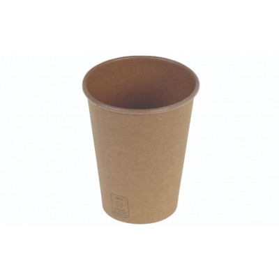 Kaffebæger 3dl/12oz, Ø90mm, brun kraft, FSC MIX - 50 stk pk*