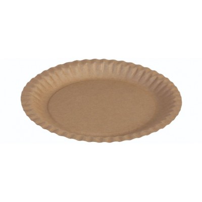 Karton Kraft tallerken, Ø23cm, FSC MIX - 500 stk krt*