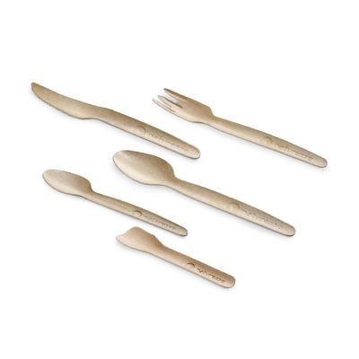 Papir gaffel 165 mm i FV Brun med præget "naturesse", FSC MIX - 2000 stk krt*