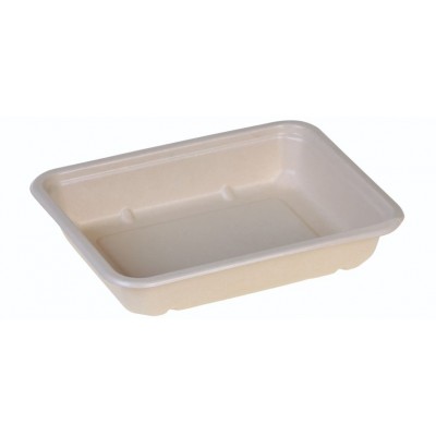 Menutray 227x178x43mm, 1-comp, nature bio-laminated - 250 stk krt