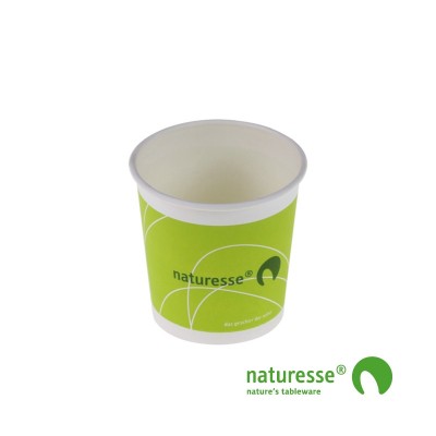 Engangskop i Karton/PLA 1dl m naturesse logo, FSC MIX - 50 stk pk *.