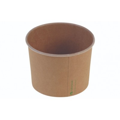 Karton krafted/PLA, Isbæger m logoprint, Ø105mm 480ml / 16oz, FSC MIX - 50 stk pk*