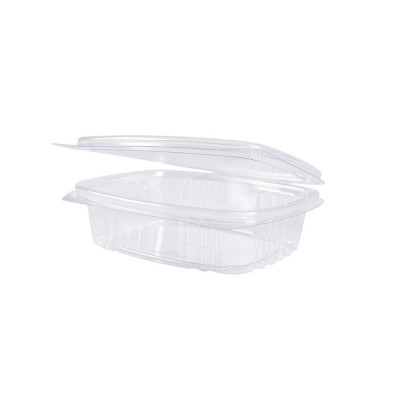 PLA bøtte, 250 ml, hængslet låg, rektangulær - 200 stk krt