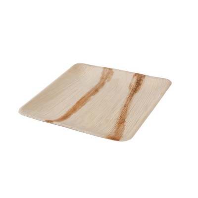 Tallerken, palmeblad, 25x25 cm, firkatet - 200 stk krt*
