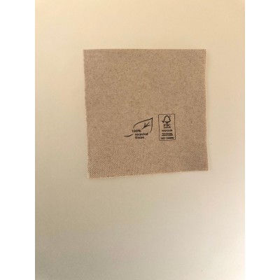 Papirserviet, 3-lag, Natur (25x25cm) - 1500 stk krt