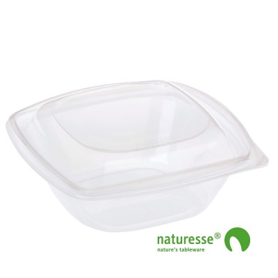 Skål m låg 960ml i klar PLA - 50 stk pk