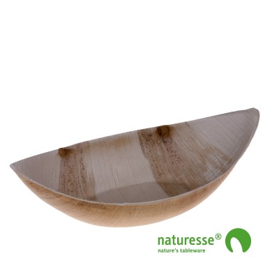 Palmeblad tallerken "Båd" 240x130x40mm - 25 stk pk *