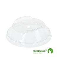 Låg i PLA Ø96mm - kuppel stabelbar m hul - 1.200 stk krt