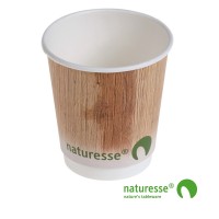 Engangskop i Karton/PLA 2,5dl double wall m palmebladsmotiv, FSC MIX - 480 stk krt *