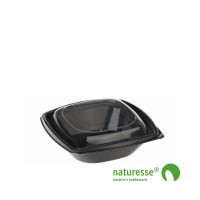 Skål m låg 480ml i sort PLA - 360 stk krt