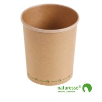 Suppe bæger i karton/PLA 32oz / 950ml, FSC MIX - 25 stk pk *