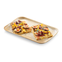 Palmeblad, Tallerken flad u kant, 240x160x15mm - 25 stk pk*