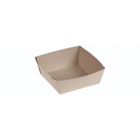 Bambuskarton, Takeaway box PLA coated, 135x135x50mm - 400 stk krt