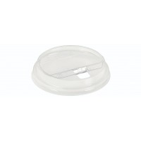 PLA låg, m hængslet åbningstap, Ø 96mm - 1000 stk krt