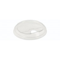 PLA låg, m drikkeåbning, Ø 96mm - 100 stk pk