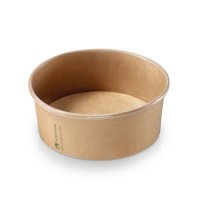 Karton/PLA / natur, Salat bæger, 12oz / 360ml Ø120x45mm, FSC MIX - 500 stk krt*