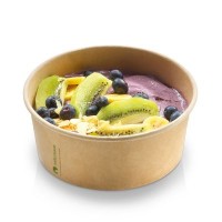 Karton/PLA / natur, Salat bæger, 16oz / 480ml Ø120x60mm, FSC MIX - 50 stk pk*