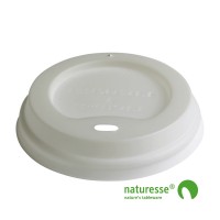Engangskop i Karton/PLA 2dl - CPLA domlåg til bægrer Ø 80mm - 50 stk pk