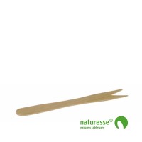 Gaffel i træ - ubehandlet "Pomfrit" 85mm, FSC 100% - 1.000 stk pk *