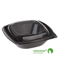 Skål m låg 720ml i sort PLA - 50 stk pk